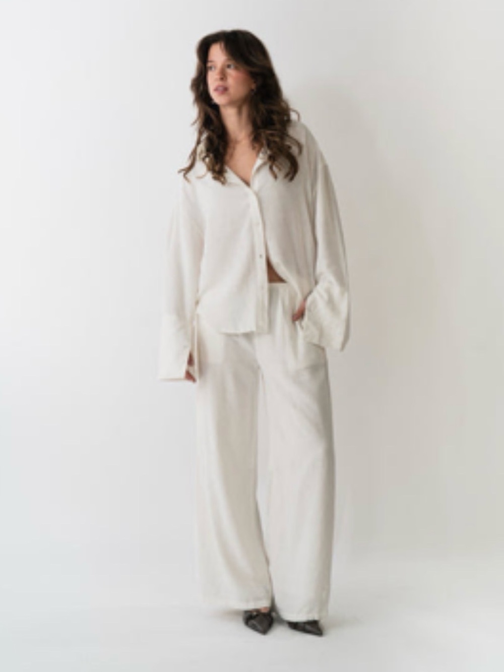 Women's Cream low rise timeless pants - Soft Relaxed Fit - GIRL CRUSH